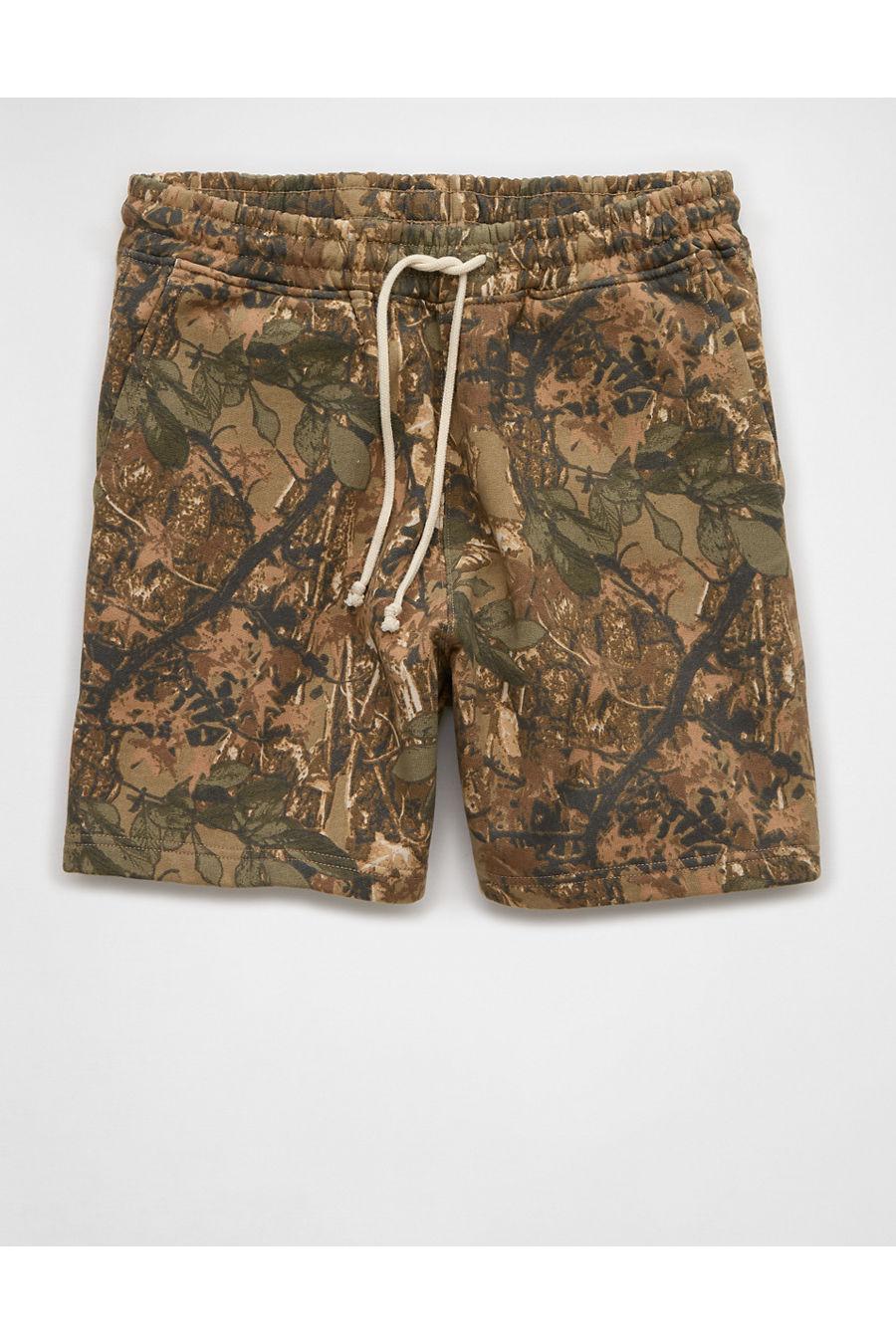 AE 6" Laidback Luxe Heavyweight Camo Jogger Short Men's Tree Line by AMERICAN EAGLE AE 6" Laidback Luxe Heavyweight Camo Jogger Short Men's Tree Line by AMERICAN EAGLE