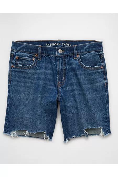 AE 8" Strigid Perfect Denim Bermuda Short Women's Tinted Medium by AMERICAN EAGLE