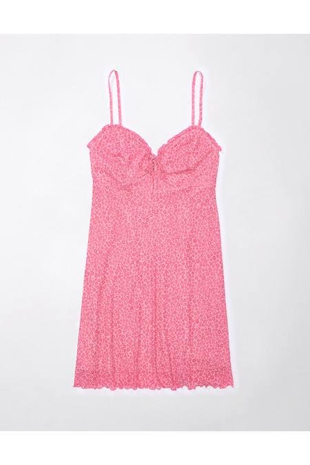 AE Babydoll Mini Mesh Dress Women's Pink XS by AMERICAN EAGLE