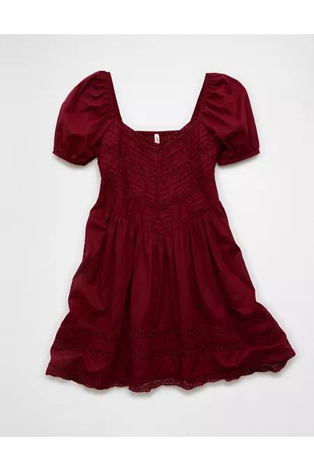 AE Bella Puff Sleeve Mini Dress Women's Antique Rose by AMERICAN EAGLE