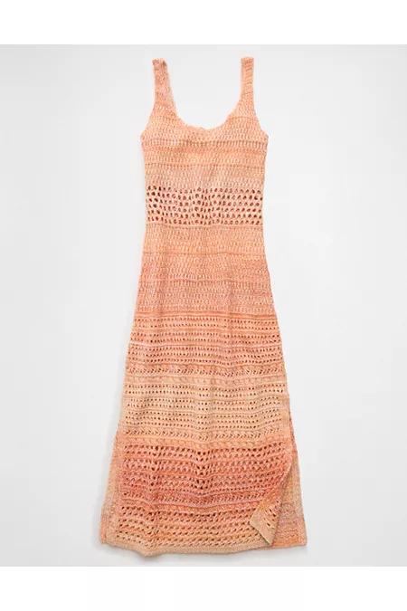 AE Bodycon Crochetaxi Dress Women's Orange by AMERICAN EAGLE AE Bodycon Crochetaxi Dress Women's Orange by AMERICAN EAGLE