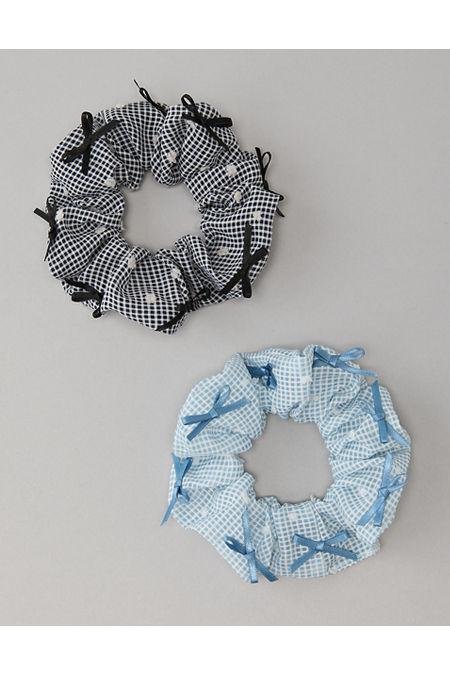 AE Bow Scrunchie 2-Pack Women's Multi One Size by AMERICAN EAGLE