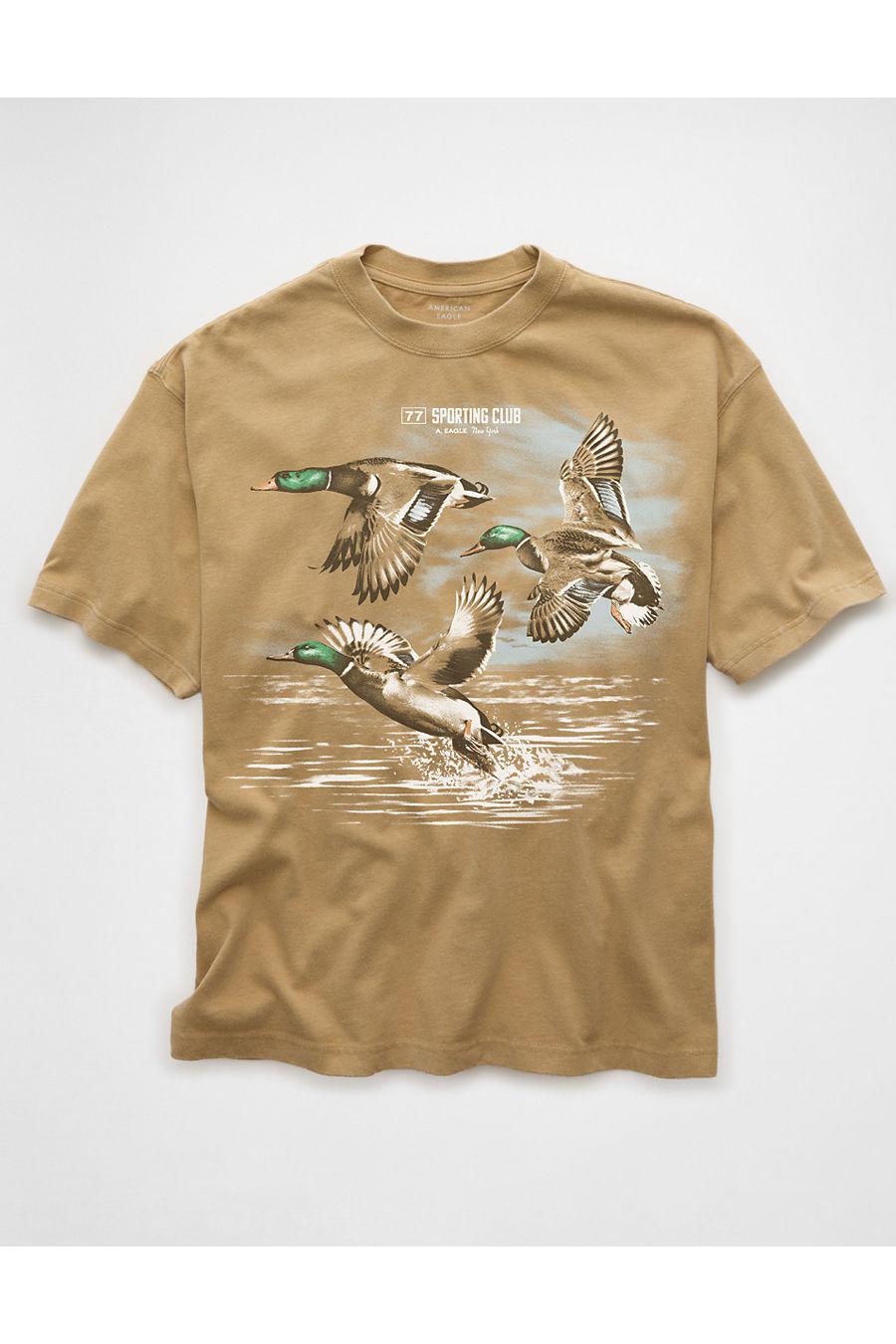 AE Boxy Duck Graphic T-Shirt Men's Khaki by AMERICAN EAGLE