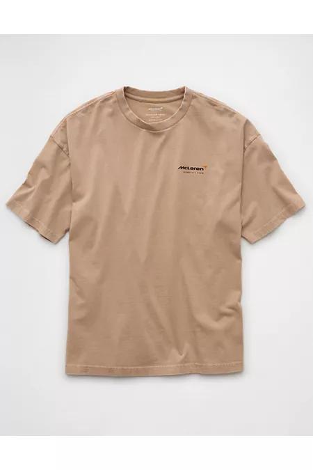 AE Boxy McLaren Graphic T-Shirt Men's Khaki by AMERICAN EAGLE
