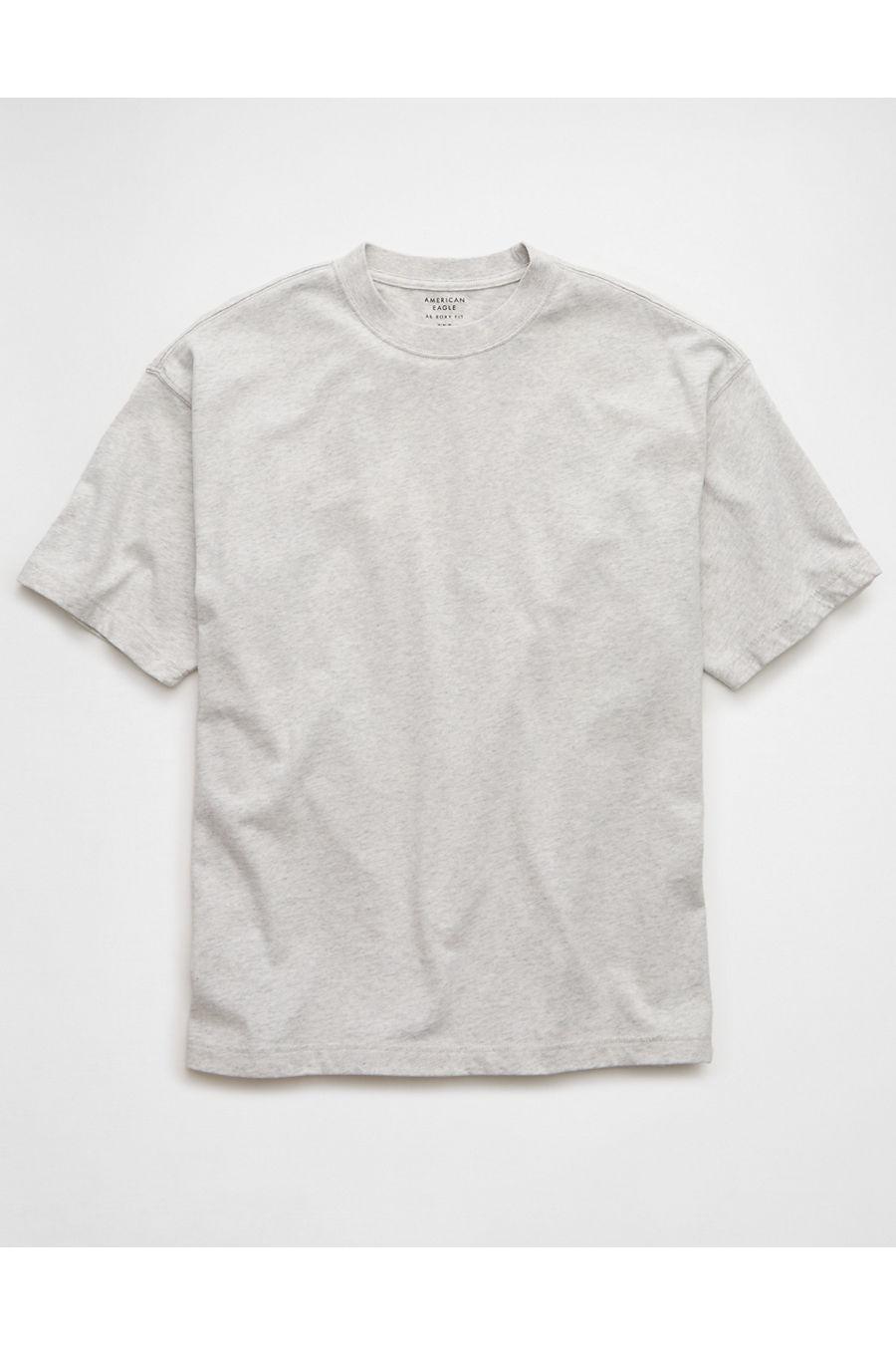 AE Boxy Sueded Jersey T-Shirt Men's Heather Gray by AMERICAN EAGLE