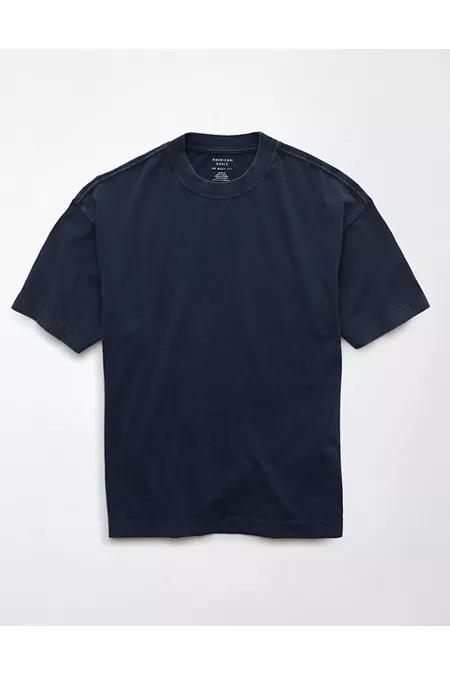 AE Boxy Sueded Jersey T-Shirt Men's Navy by AMERICAN EAGLE