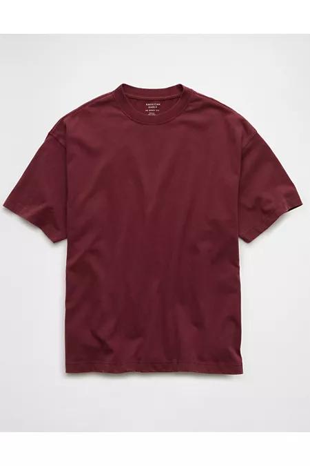 AE Boxy Sueded Jersey T-Shirt Men's Wine by AMERICAN EAGLE