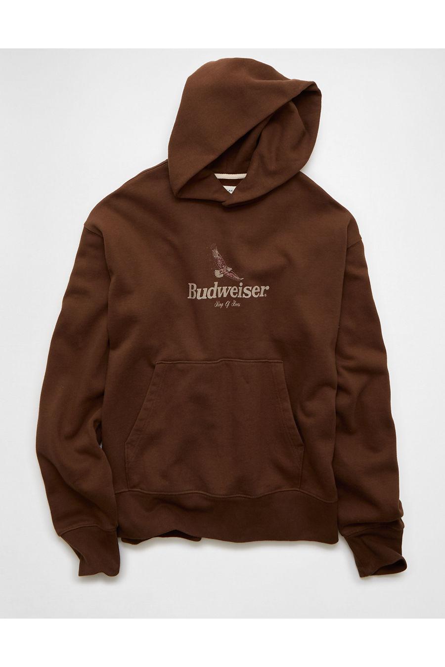 AE Budweiser Graphic Hoodie Men's Brown by AMERICAN EAGLE