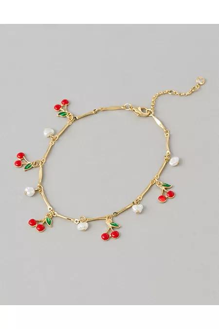 AE Cherry Charm Anklet Women's Gold by AMERICAN EAGLE