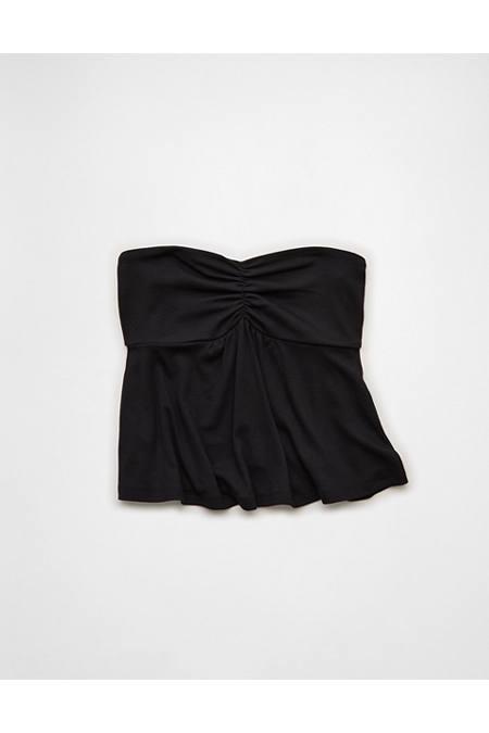 AE Cinched Sweetheart Tube Top Women's True Black by AMERICAN EAGLE