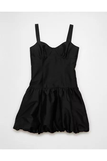 AE Corset Drop Waist Bubble Mini Dress Women's Black by AMERICAN EAGLE