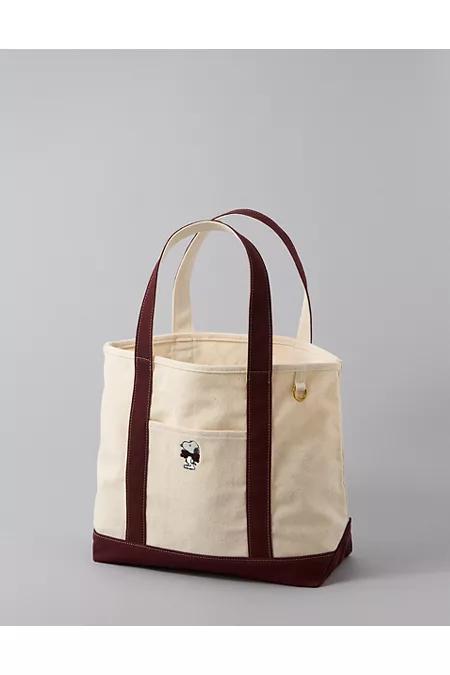 AE Cotton Canvas Snoopy Bow Tote Bag Women's Burgundy1 by AMERICAN EAGLE AE Cotton Canvas Snoopy Bow Tote Bag Women's Burgundy1 by AMERICAN EAGLE