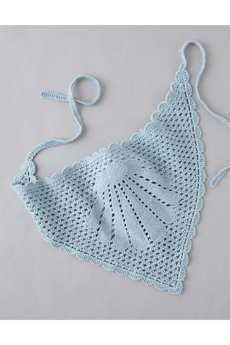 AE Crochet Motif Bandana Women's Blue by AMERICAN EAGLE