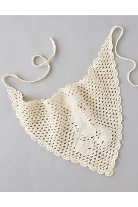 AE Crochet Motif Bandana Women's White by AMERICAN EAGLE