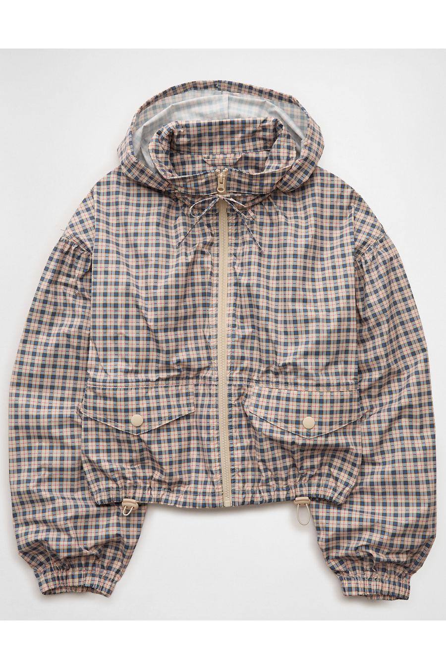 AE Cropped Windbreaker Jacket Women's Blue by AMERICAN EAGLE AE Cropped Windbreaker Jacket Women's Blue by AMERICAN EAGLE