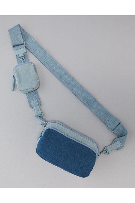 AE Denim Anywhere Belt Bag Women's Blue One Size by AMERICAN EAGLE
