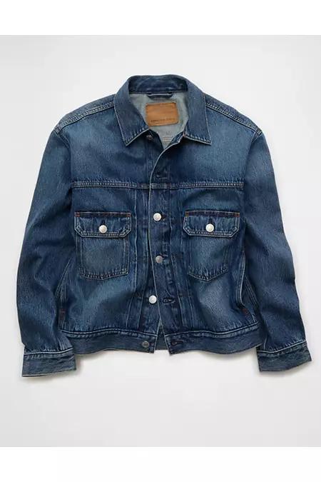 AE Denim Trucker Jacketen's Blue by AMERICAN EAGLE