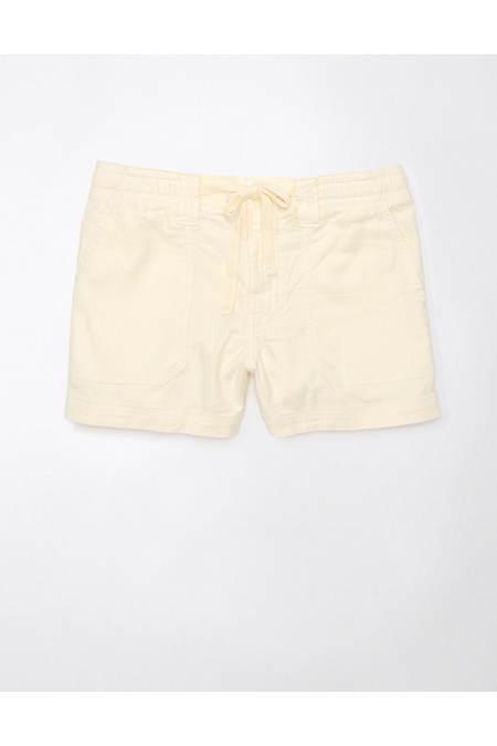 AE Dreamy Drape Linen-Blend Carpenter Short Women's Cream by AMERICAN EAGLE AE Dreamy Drape Linen-Blend Carpenter Short Women's Cream by AMERICAN EAGLE
