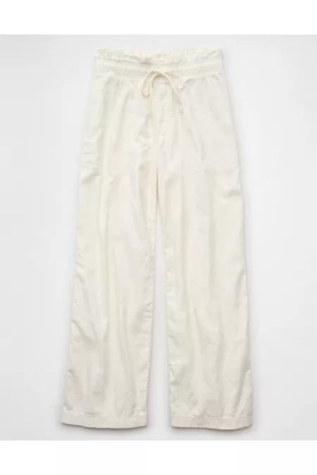 AE Dreamy Drape Linen-Blend Pull-On Pant Women's White by AMERICAN EAGLE AE Dreamy Drape Linen-Blend Pull-On Pant Women's White by AMERICAN EAGLE