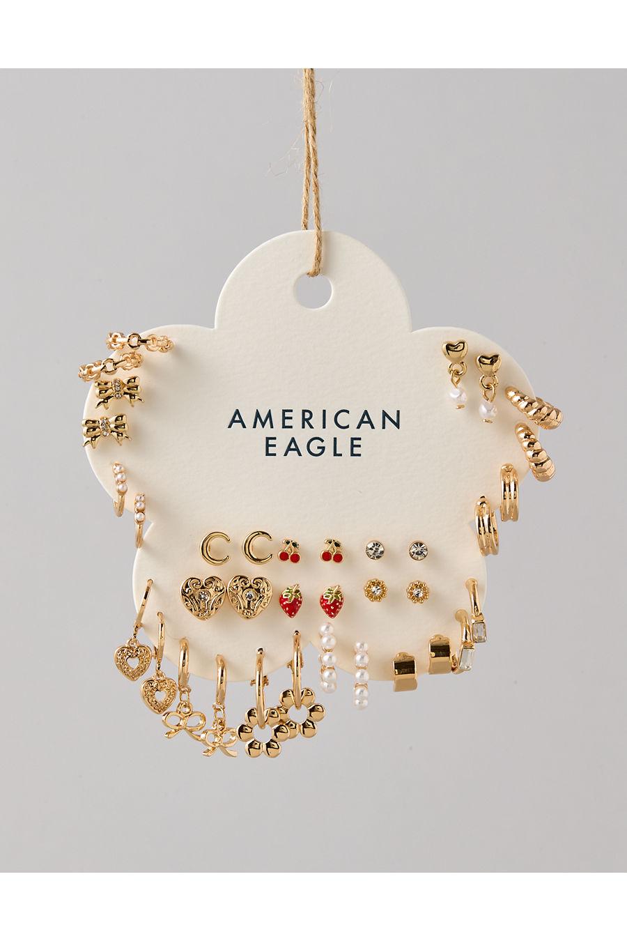 AE Earrings 18-Pack Women's Gold by AMERICAN EAGLE