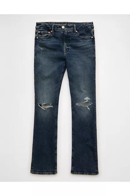 AE EasyFlex +TENCEL™ Fibers Original Bootcut Jean Men's Destroyed Medium Wash by AMERICAN EAGLE