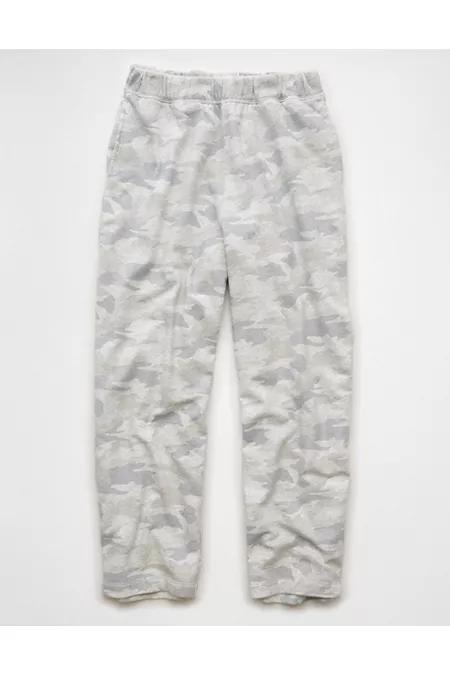 AE Everyday Luxe Barrel Sweatpant Women's Grey Camo by AMERICAN EAGLE