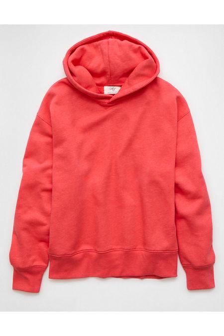 AE Everyday Luxe Hoodie Women's Bright Pink by AMERICAN EAGLE