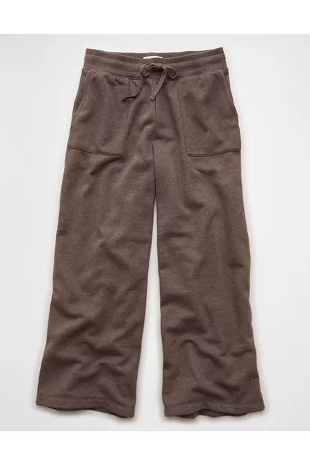 AE Everyday Luxe Wide-Leg Sweatpant Women's Chocolate by AMERICAN EAGLE AE Everyday Luxe Wide-Leg Sweatpant Women's Chocolate by AMERICAN EAGLE