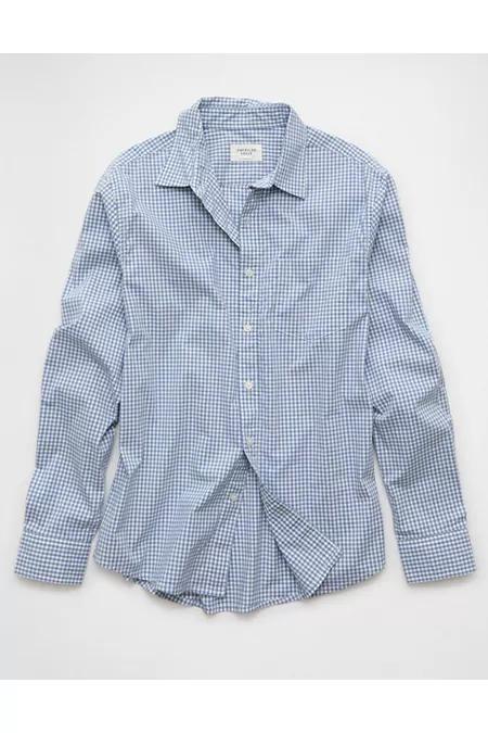 AE Everyday Oxford Button-Up Shirt Men's Rich Navy by AMERICAN EAGLE