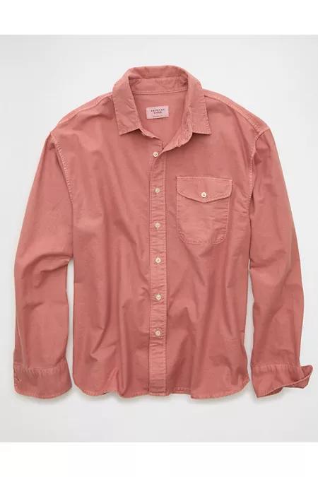 AE Everyday Relaxed Fit Oxford Shirt Men's Peach by AMERICAN EAGLE
