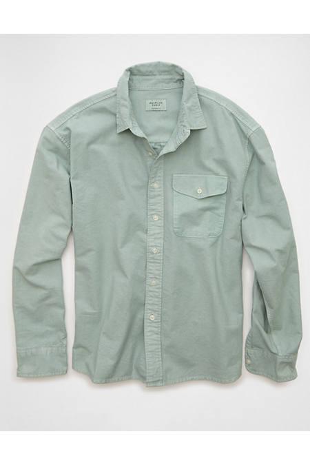 AE Everyday Relaxed Fit Oxford Shirten's Green Rush by AMERICAN EAGLE