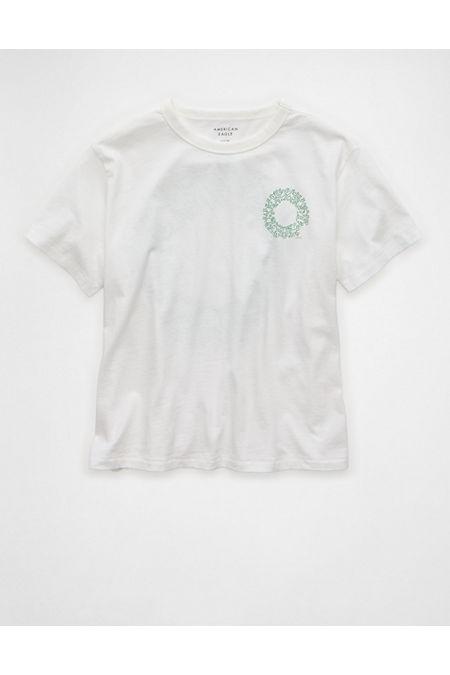 AE Ex-Boyfriend Holiday Graphic T-Shirt Women's White by AMERICAN EAGLE