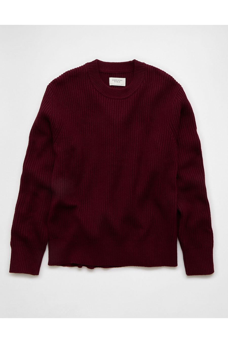 AE Fisherman Crew Neck Sweater Men's Wineberry by AMERICAN EAGLE AE Fisherman Crew Neck Sweater Men's Wineberry by AMERICAN EAGLE