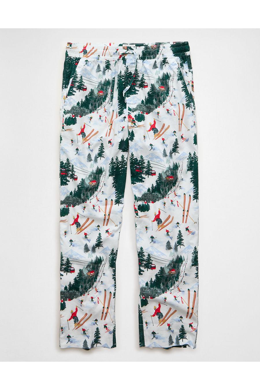 AE Flannel Open Leg PJ Pant Men's White by AMERICAN EAGLE