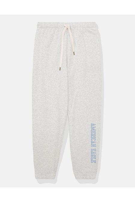 AE Fleece Graphic Baggy Jogger Women's Heather Gray by AMERICAN EAGLE