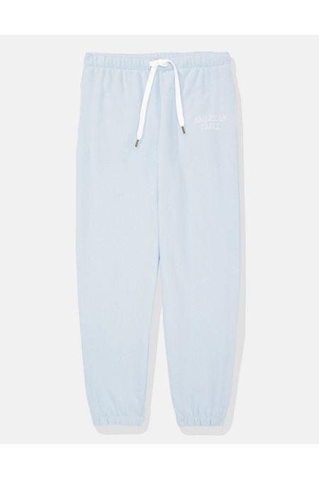 AE Fleece Graphic Baggy Jogger Women's Light Blue M by AMERICAN EAGLE