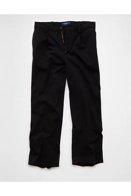 AE Flex Loose Cropped Trouser Pant Men's Bold Black by AMERICAN EAGLE