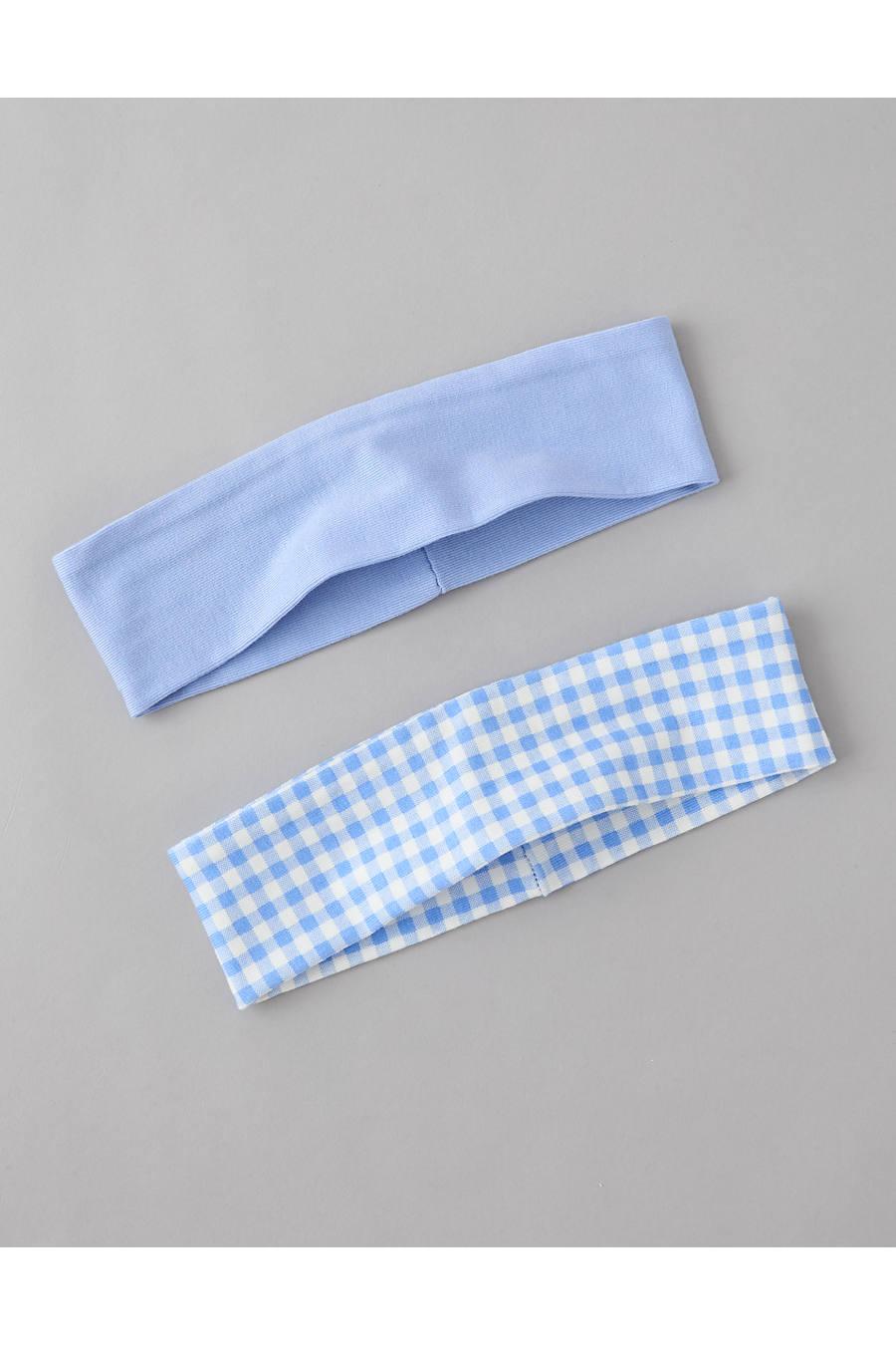 AE Gingham Headband 2-Pack Women's Blue by AMERICAN EAGLE