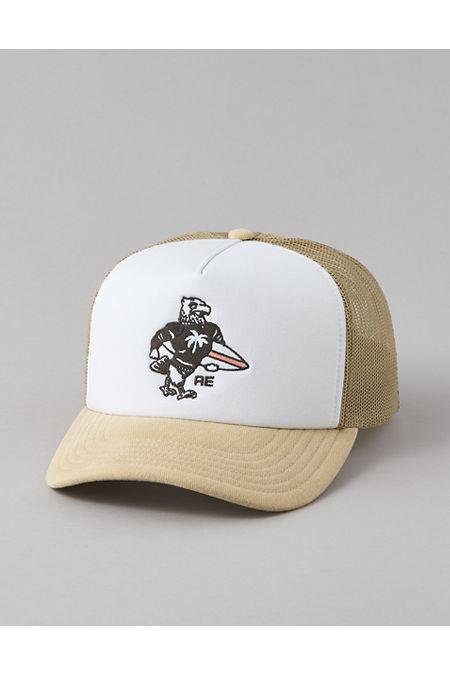 AE Graphic Trucker Hat Men's Dark Nude One Size by AMERICAN EAGLE