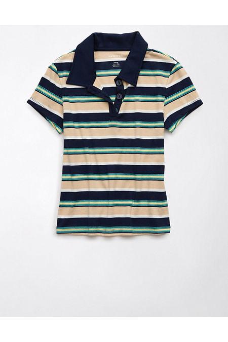 AE Hey Baby Polo Tee Women's Navy by AMERICAN EAGLE AE Hey Baby Polo Tee Women's Navy by AMERICAN EAGLE
