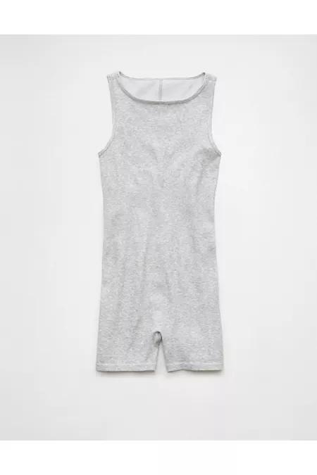 AE High Neck Seamless Lounge Romper Women's Grey by AMERICAN EAGLE AE High Neck Seamless Lounge Romper Women's Grey by AMERICAN EAGLE