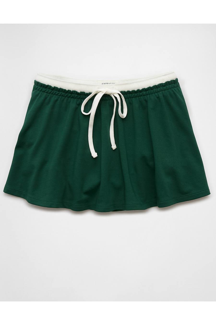 AE High-Waisted Knit Mini Skort Women's Green by AMERICAN EAGLE
