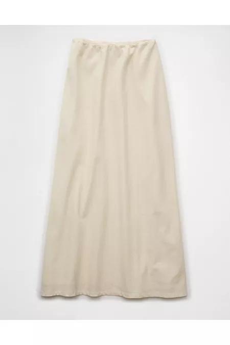 AE High-Waisted Linen-Blend Maxi Skirt Women's Cream by AMERICAN EAGLE AE High-Waisted Linen-Blend Maxi Skirt Women's Cream by AMERICAN EAGLE