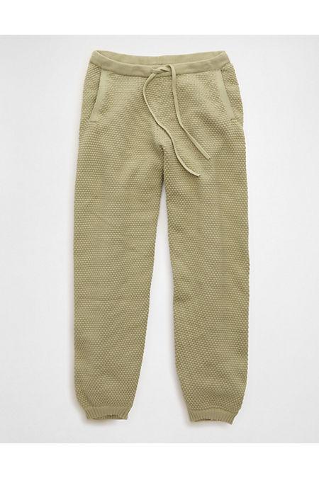 AE High-Waisted Sweater Jogger Women's Green by AMERICAN EAGLE