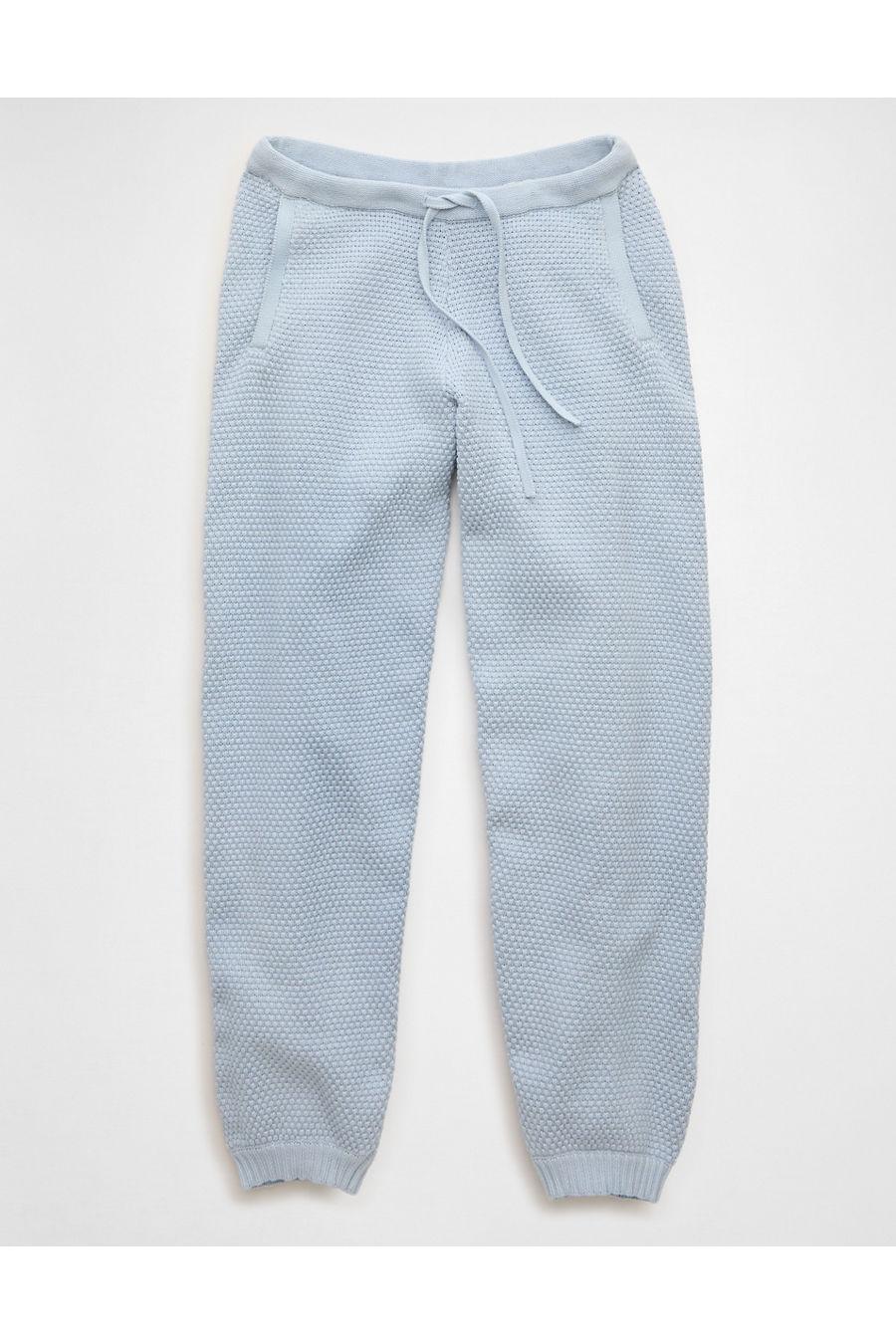 AE High-Waisted Sweater Jogger Women's Light Blue by AMERICAN EAGLE