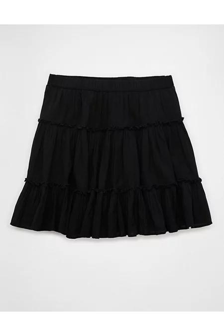 AE High-Waisted Tiered Mini Skirt Women's Black by AMERICAN EAGLE AE High-Waisted Tiered Mini Skirt Women's Black by AMERICAN EAGLE