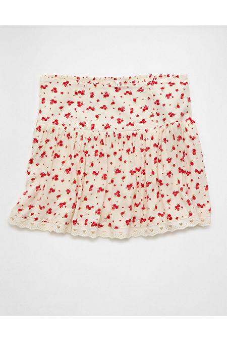 AE High-Waistedini Skort Women's Cream by AMERICAN EAGLE