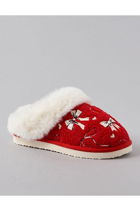 AE Holiday Bows Scuff Slipper Women's Red by AMERICAN EAGLE
