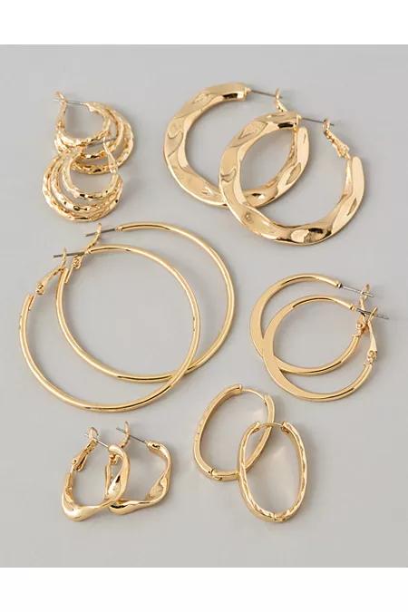 AE Hoop Earrings 6-Pack Women's Gold by AMERICAN EAGLE
