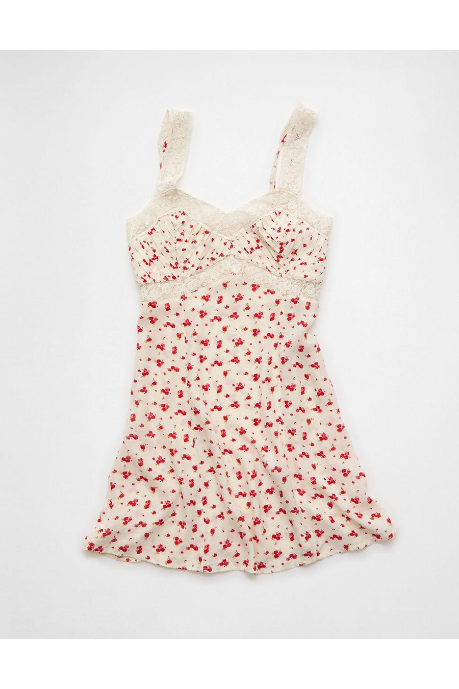 AE Lace Slip Mini Dress Women's Cream by AMERICAN EAGLE AE Lace Slip Mini Dress Women's Cream by AMERICAN EAGLE